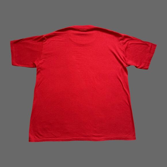 Jerzees VTG 90s T.S. Eliot Spinoff Graphic SS Single Stitch Tee Size XL Red - Picture 7 of 7